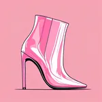 pink heeled ankle boots image